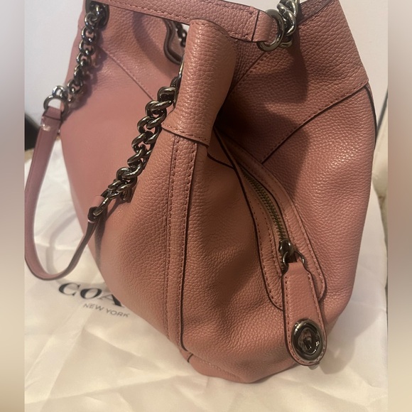 Coach 36855 Turnlock Edie in Pink  Leather Shoulder Bag/gun Metal/ - Picture 7 of 17